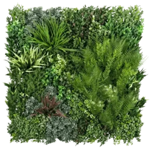 Vistafolia Green Wall Panel close-up showing dense mixed foliage texture