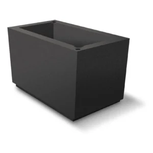 Urban Rectangle self-watering planter in black finish, product photo