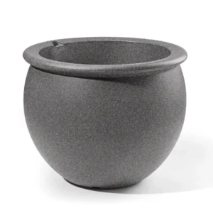 Mediterranean Globe planter in millstone finish, product photo